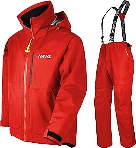 NAVIS MARINE Men's PRO Workwear:Waterproof Jacket with Matching Bib Overalls Combo Suit for Fishing & Construction Industries