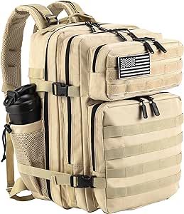 LHI Military Tactical Backpack for Men and Women 45L Army 3 Days Assault Pack Bag Large Rucksack with Molle System